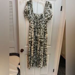 By the River Floral Print Maxi Dress